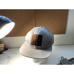 OTTO Trucker’s Hat Cap Men's Adjustable Grey W/ Leather logo Strapback